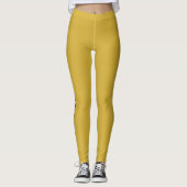 Legging doré métallisé avec rayure latérale noire (Devant)