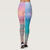 Legging du coucher de soleil de l'océan d'été (Dos)
