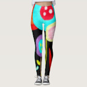 Legging - Énorme Floral Noir - Rupydetequila (Devant)