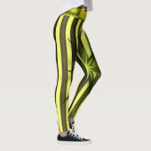 legging femme étoile rayée or jaune (Droite)