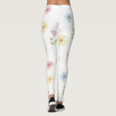 Legging Fleur pastel Aquarelle - Bohème Wildflowe (Dos)