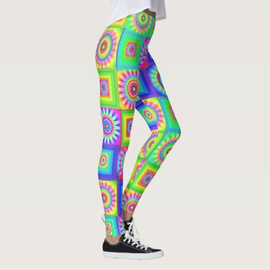 Legging Fleur Patchwork Multicolore (Droite)