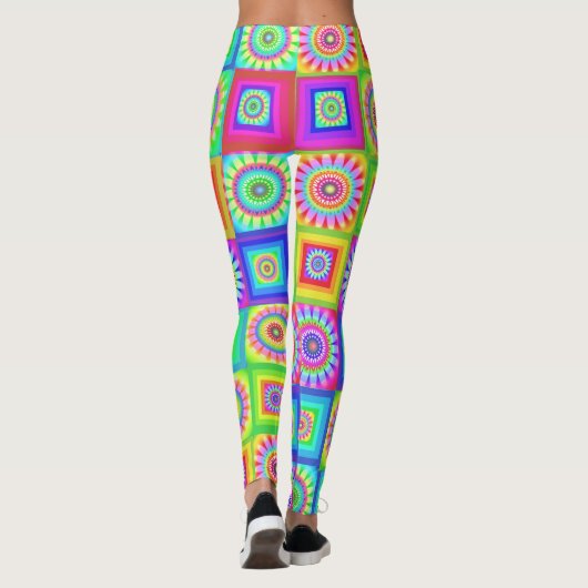Legging Fleur Patchwork Multicolore (Dos)