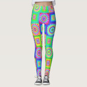 Legging Fleur Patchwork Multicolore (Devant)