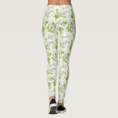 Legging Fleurie Violet et Vert (Dos)
