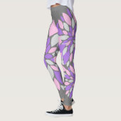 Legging Fleurs Violettes Couleurs Pastel (Gauche)