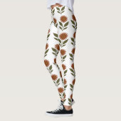 Legging Floral Orange Chaud (Gauche)