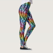 Legging imprimé léopard arc-en-ciel | Couleurs viv (Droite)