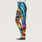 Legging imprimé léopard arc-en-ciel | Couleurs viv (Gauche)