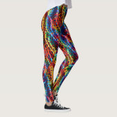 Legging imprimé léopard arc-en-ciel | Couleurs viv (Droite)