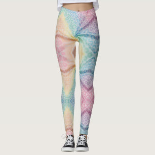 Legging imprimé léopard arc-en-ciel pastel