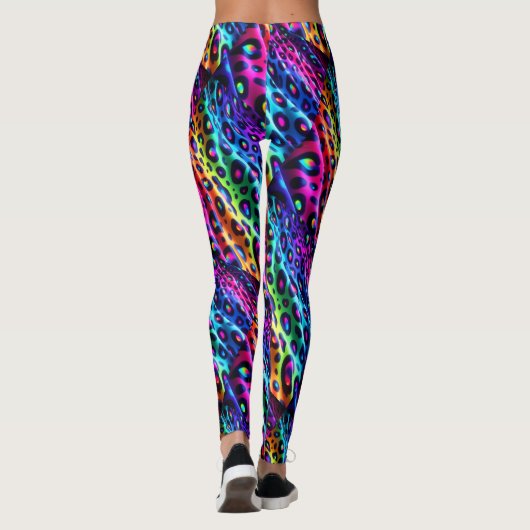 Legging imprimé léopard arc-en-ciel | Psychédéliqu (Dos)
