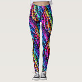 Legging imprimé léopard arc-en-ciel | Psychédéliqu (Devant)
