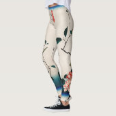 Legging imprimé oiseau japonais (Gauche)