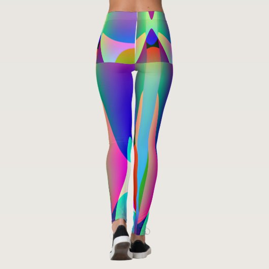 Legging Long Abstrait Multicolore (Dos)