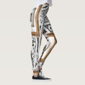 legging long blanc noir miroir adolescent (Droite)