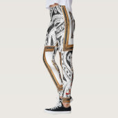legging long blanc noir miroir adolescent (Gauche)
