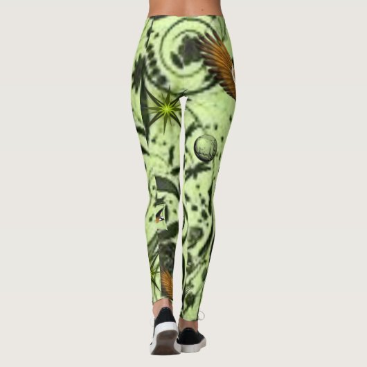 legging long en vert oiseau (Dos)
