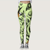 legging long en vert oiseau (Devant)