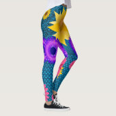 legging long fleur de tournesol assorties adolesce (Droite)