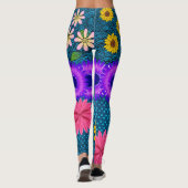 legging long fleur de tournesol assorties adolesce (Dos)