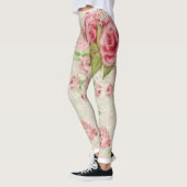 legging longue florale rose (Gauche)