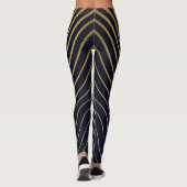 Legging Luxe Imprimé Vague Or & Noir (Dos)