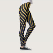 Legging Luxe Imprimé Vague Or & Noir (Droite)