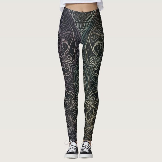 Legging Mandala Crépuscule Éthéré (Devant)