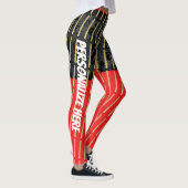 Legging mélange noir rouge doré moderne (Droite)