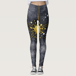 Legging met jeans kleuren en ontwerp