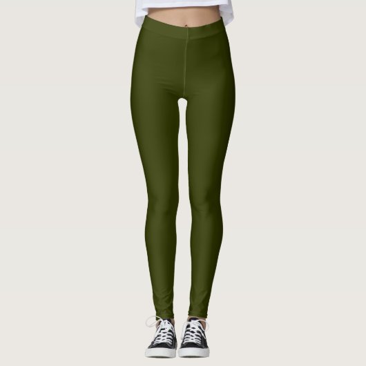 Legging met legergroene opdruk (Voorkant)