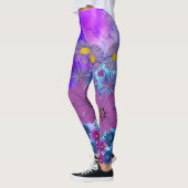 Legging Mosaic Kaleidoscope Flower Blue and Purple (Gauche)