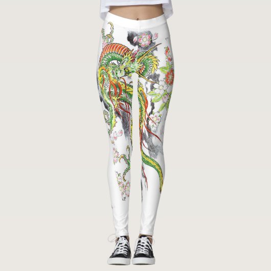 legging motif dragon chinois (Devant)