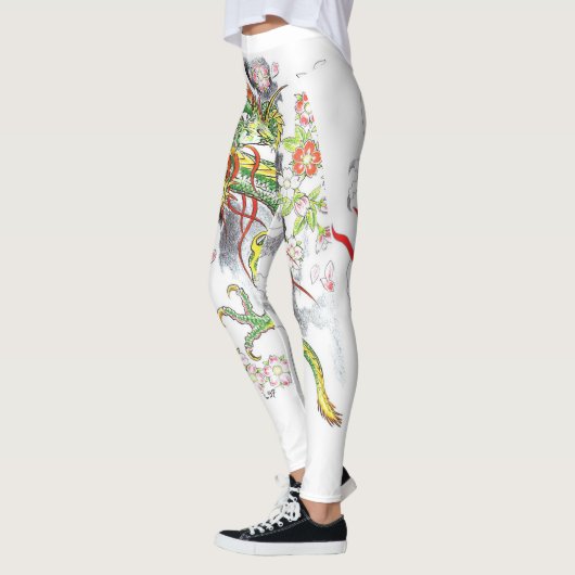 legging motif dragon chinois (Gauche)