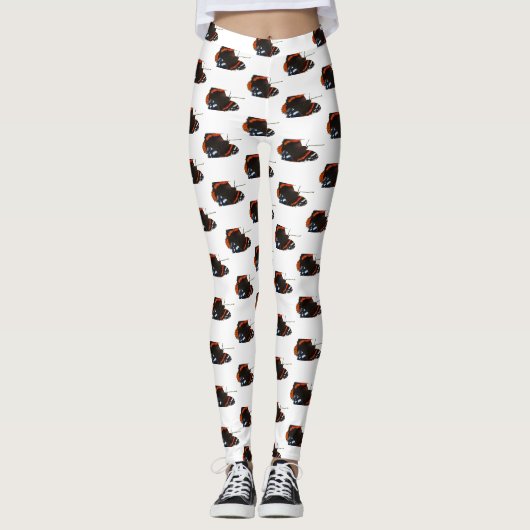 Legging motif Papillon Amiral Rouge (Devant)