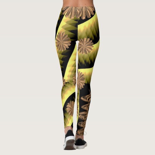 legging noir rose doré long adolescent (Dos)