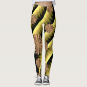 legging noir rose doré long adolescent (Devant)