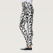 legging noir sur blanc sur noir (Gauche)