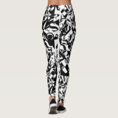 legging noir sur blanc sur noir (Dos)