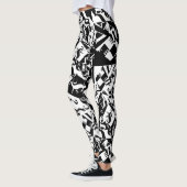 legging noir sur blanc sur noir (Gauche)