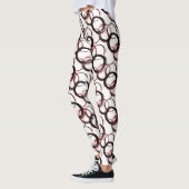 Legging Obsidienne Voile – Cercles Monochromes (Gauche)
