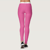 Legging rose avec rayure latérale noir et blanc (Dos)