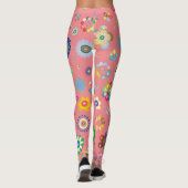 Legging rose Multi fleurs (Dos)