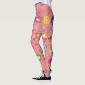 Legging rose Multi fleurs (Gauche)