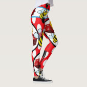 legging rouge longue adolescente abeille jaune (Droite)