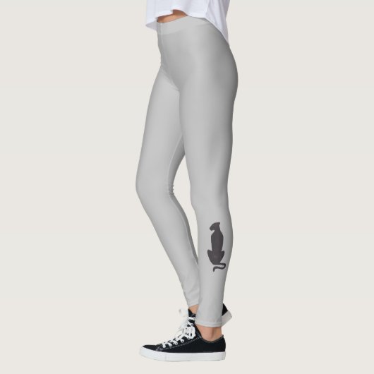 Legging silhouette de chat noir (Gauche)