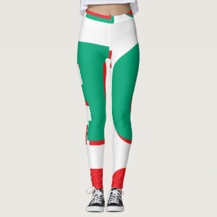Legging Sport de Couleur Vert Rouge Blanc – Couleu