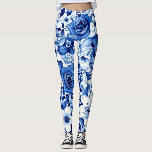 legging symphonie rose bleue (Devant)