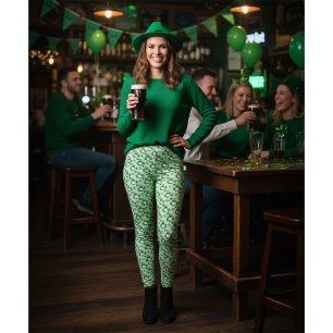 Legging vert Gnome de la Saint-Patrick
